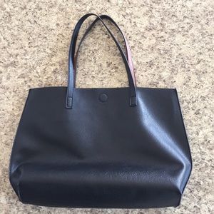 Bass reverse-able leather tote